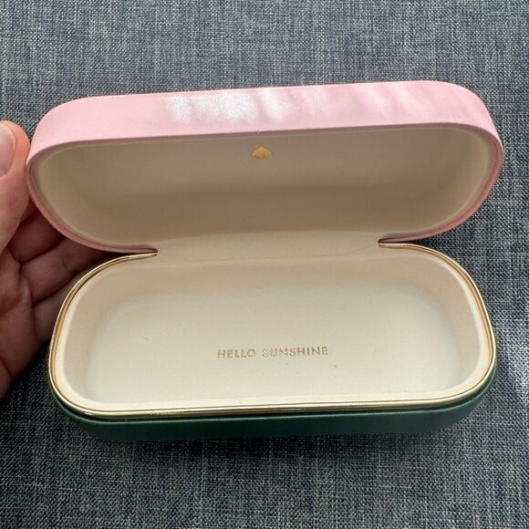 Kate Spade New York Women's Sunglass Eyeglass Case Pink and Green - Picture 3 of 10